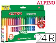 6un MARCADOR ALPINO STANDARD CAJXA DE 24 CORES
