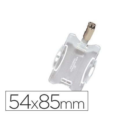 25un IDENTIFICADOR COM CLIP GIRATORIO DURABLE USO VERTICAL/H