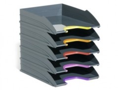 BANDEJA SECRETARIA DURABLE PLASTICO CINZA 255X55X330 MM PACK