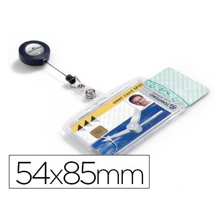 10un IDENTIFICADOR COM CORDÃO EXTENSIVEL DURABLE DUPLO USO V