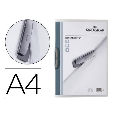 PASTA DURABLE DURASWING DOSSIER CLIP LATERAL GIRATORIA POLIP