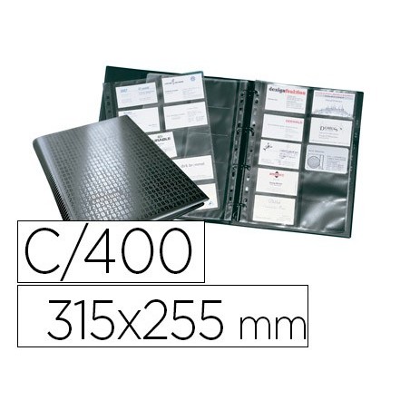 PORTA CART ES DURABLE DIN A4 VISIFIX CENTIUM 4 ANEIS 20 BOLS