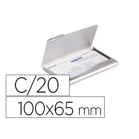 PORTA CARTÕES DURABLE ALUMINIO CAPACIDADE 20 CARTÕES DE VISI