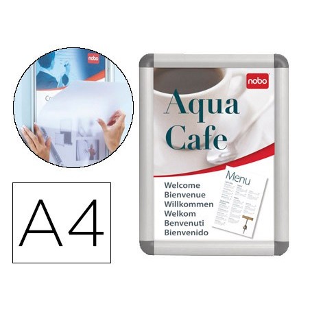 MARCO PORTA ANUNCIOS NOBO CLIPDOWN DIN A4 MARCO DE ALUMINIO