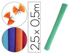 PAPEL CREPE FLORISTA LIDERPAPEL 50 CM X 2,5 M 85G/M2 TURQUES