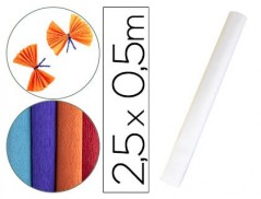 PAPEL CREPE FLORISTA LIDERPAPEL 50 CM X 2,5 M 85G/M2 BRANCO