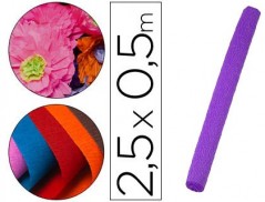 PAPEL CREPE FLORISTA LIDERPAPEL 50 CM X 2,5 M 85G/M2 ROXO