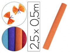 PAPEL CREPE FLORISTA LIDERPAPEL 50 CM X 2,5 M 85G/M2 LARANJA