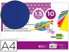 GOMA EVA LIDERPAPEL DIN A4 60G/M2 ESPESSURA 1,5MM AZUL