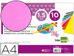 GOMA EVA LIDERPAPEL DIN A4 60G/M2 ESPESSURA 1,5MM ROSA
