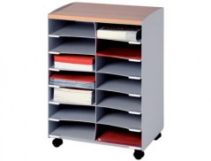 MODULO FAST-PAPERFLOW CON 14 CASILLAS Y RUEDAS PIVOTANTES CO