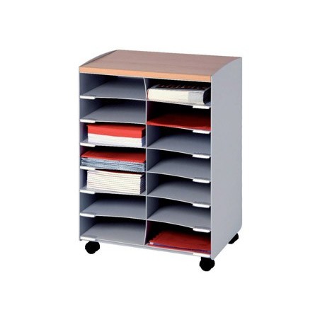 MODULO FAST-PAPERFLOW CON 14 CASILLAS Y RUEDAS PIVOTANTES CO