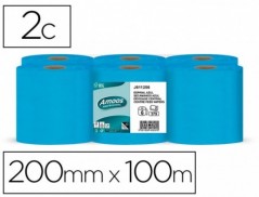 PAPEL SECA MAOS AMOOS 2 CAPAS 200 MM X 100 MT COR AZUL EMBAL