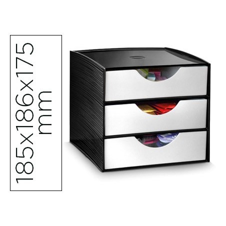 MODULO GAVETAS DE SECRETARIA CEP 3 GAVETAS POLIESTIRENO COR