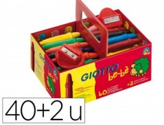 LAPIS DE CERA GIOTTO BEBE SUPER SCHOOLPACK DE 40 UNIDADES +