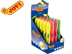MARCADOR DE CERA GEL JOVI FLUORESCENTE EXPOSITOR DE 20 UNIDA