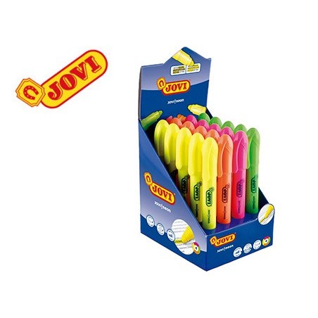 MARCADOR DE CERA GEL JOVI FLUORESCENTE EXPOSITOR DE 20 UNIDA