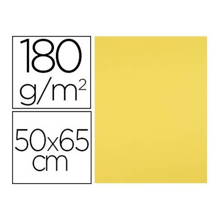 CARTOLINA LIDERPAPEL 50X65 CM 180G/M2 AMARELO LIMAO PACK DE