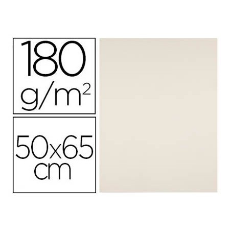 CARTOLINA LIDERPAPEL 50X65 CM 180G/M2 CREME PACK DE 25 UNIDA