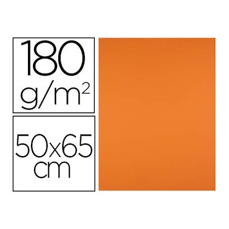 CARTOLINA LIDERPAPEL 50X65 CM 180G/M2 LARANJA FORTE PACK DE