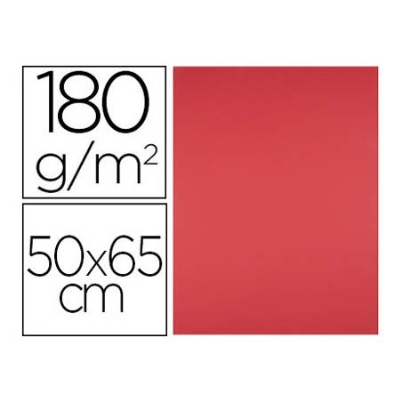 CARTOLINA LIDERPAPEL 50X65 CM 180G/M2 VERMELHO PACK DE 25 UN