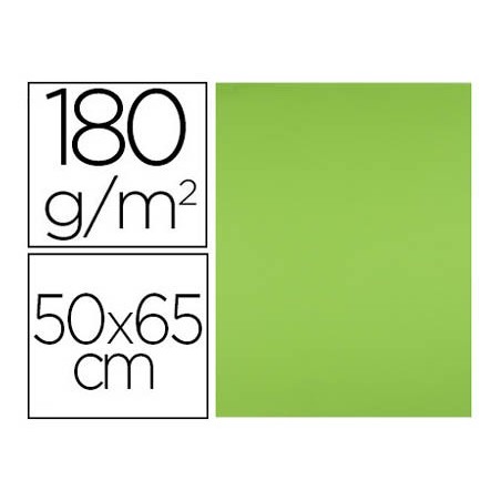 CARTOLINA LIDERPAPEL 50X65 CM 180G/M2 VERDE ERVA PACK DE 25