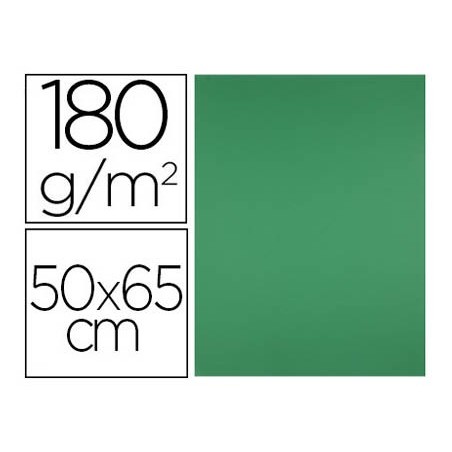 CARTOLINA LIDERPAPEL 50X65 CM 180G/M2 VERDE NATAL PACK DE 25