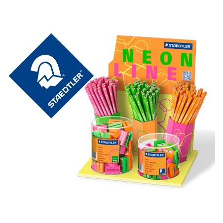 LAPICES DE GRAFITO STAEDTLER WOPEX NEON ECOLOGICO EXPOSITOR