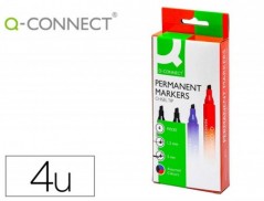 MARCADOR Q-CONNECT MARCADOR PERMANENTE ESTOJO DE 4 CORES SOR