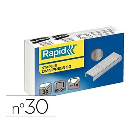 AGRAFES RAPID OMNIPRESS 30 GALVANIZADAS CAIXA DE 1000 AGRAFE