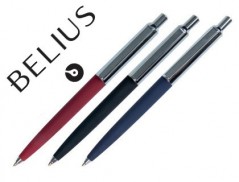 24un ESFEROGRAFICA BELIUS ATOM RETRATIL 1,0 MM TINTA AZUL CO