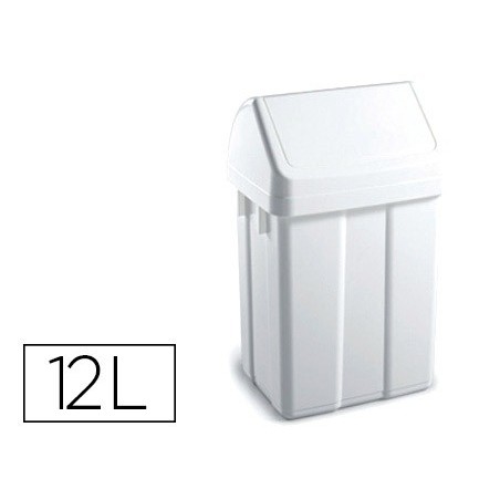 CONTENTOR TTS PLASTICO COM TAMPA MAX 12 LITROS BRANCA 400X23