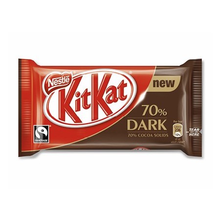 KIT KAT NESTLE DARK 70% CACAO PACK DE 4 BARRAS