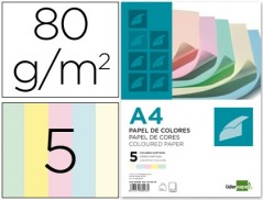 PAPEL COR LIDERPAPEL DIN-A4 80 GR PACK DE 500, 100 FOLHAS PO