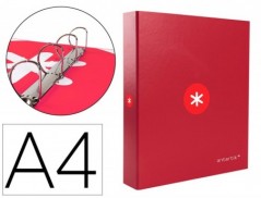 PASTA LIDERPAPEL ANTARTIK DIN A4 FORRADA 4 ANEIS 40 MM MISTO