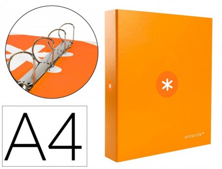 PASTA LIDERPAPEL ANTARTIK DIN A4 FORRADA 4 ANEIS 40 MM MISTO