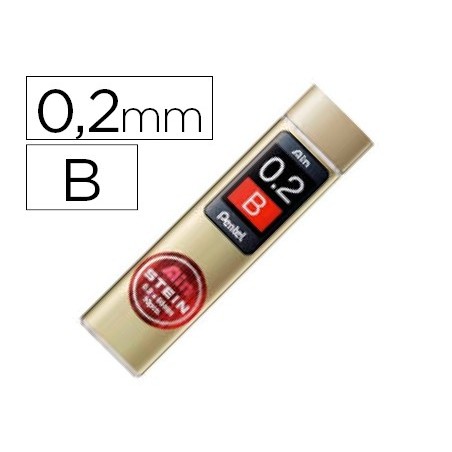 12un MINAS PENTEL AIN STEIN 0.2 B ESTOJO COM 10 MINAS