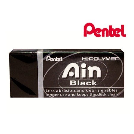 48un BORRACHA PRETA PENTEL HI-POLYMER PEQUENA