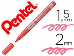 12un MARCADOR PENTEL N50S PERMANENTE COR VERMELHO 1,5/2 MM