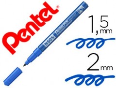 12un MARCADOR PENTEL N50S PERMANENTE COR AZUL 1,5/2 MM