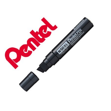 6un MARCADOR PENTEL N50XL PERMANENTE COR PRETO