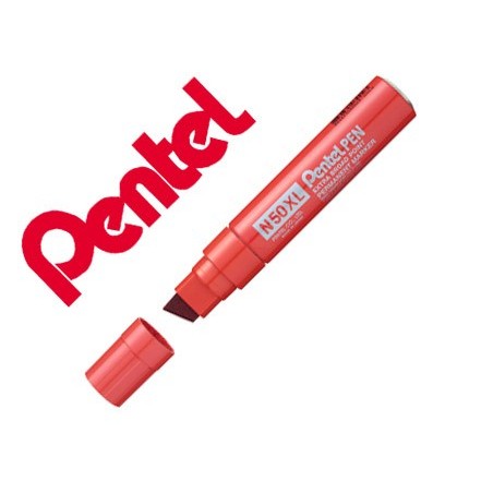 6un MARCADOR PENTEL N50XL PERMANENTE COR VERMELHO