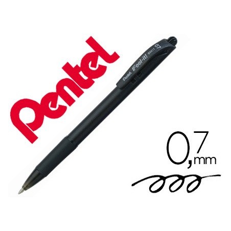 12un ESFEROGRAFICA PENTEL RETRATIL BX417 COR PRETA