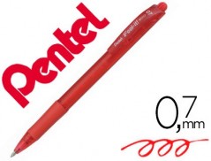 12un ESFEROGRAFICA PENTEL RETRATIL BX417 COR VERMELHA