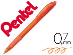 12un ESFEROGRAFICA PENTEL RETRATIL BX417 COR LARANJA