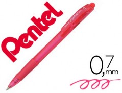 12un ESFEROGRAFICA PENTEL RETRATIL BX417 COR ROSA