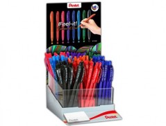 EXPOSITOR PENTEL BX417 COM 9 DUZIAS 24 X AZUL 12 X PRETO VER