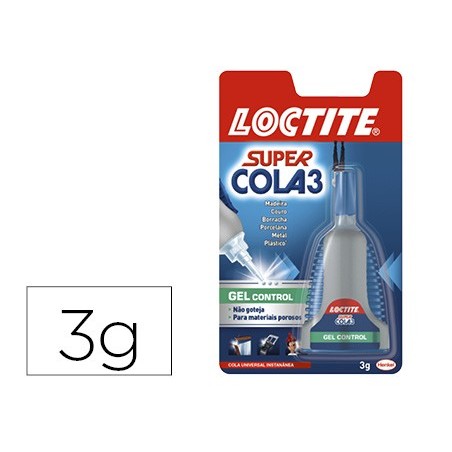 COLA LOCTITE 3 GR ADESIVA INSTANTANEA GEL GOTA A GOTA