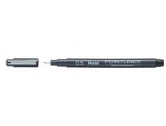 12un MARCADOR PENTEL POINTLINER COM TINTA PIGMENTADA COR PRE
