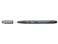 12un MARCADOR PENTEL POINTLINER COM TINTA PIGMENTADA COR PRE
